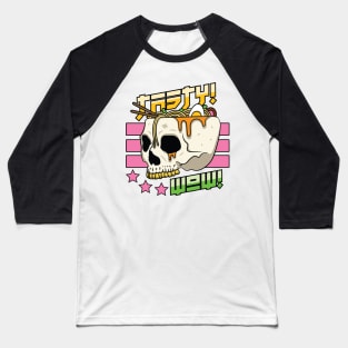 Tasty Ramen Skull Baseball T-Shirt